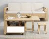 Picture of CELIA 60-140 BUTTERFLY/FOLDABLE Coffee Table (Light Oak or White Colour)