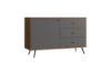 Picture of RIO 118 1 DOOR 3 DRAWER Sideboard/Buffet (Solid Lacquer with Real Dark Walnut Veneer)