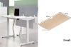 Picture of UP1  150/160/180 Height Adjustable Straight Desk (Oak Top White Base)