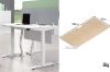 Picture of UP1  150/160/180 HEIGHT ADJUSTABLE STRAIGHT DESK *OAK TOP WHITE BASE
