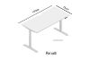 Picture of UP1 150/160/180 Height Adjustable Straight Standing Desk (White Top with White Base)