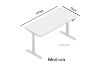 Picture of UP1 150/160/180 Height Adjustable Straight Standing Desk (White Top with White Base)