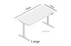 Picture of UP1  150/160/180 HEIGHT ADJUSTABLE STRAIGHT DESK *WHITE TOP WHITE BASE - 160 Top 695-1185mm Adjustable