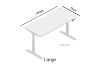 Picture of UP1 150/160/180 Height Adjustable Straight Standing Desk (White Top with White Base)