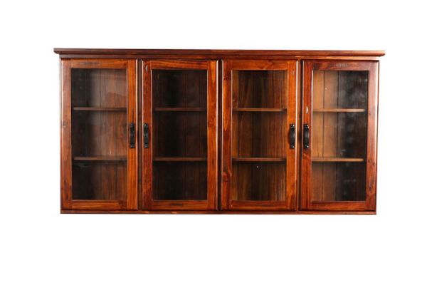 Picture of DROVER Blackwood 4 Door Buffet and 4 Door Solid Pine Hutch - 4 Door Hutch