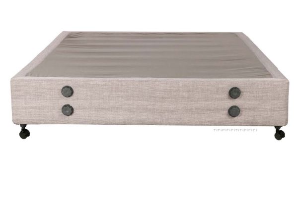Picture of PRESTIGE Queen Bed Base (Sandstone) - Bed Base with Wheel Legs