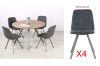 Picture of PLAZA 120 Round Dining Set (Dark Grey)