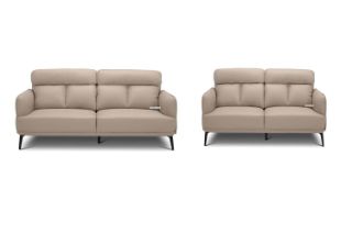Picture of SIKORA 3+2+1 Genuine Leather Sofa Range (Beige) - 2+3 Set
