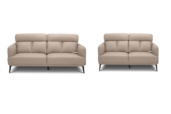 Picture of SIKORA 3+2+1 Genuine Leather Sofa Range (Beige) - 2+3 Set
