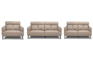 Picture of SIKORA 3+2+1 Genuine Leather Sofa Range (Beige) - 1+2+3 Set
