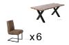 Picture of GALLOP Dining Set - 4 Dining Chairs (Without Arms) +1 Dining Bench + 1 Dining Table