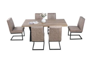 Picture of GALLOP Dining Set - 6 Dining Chairs (Without Arms) + 1 Dining Table