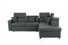 Picture of SCURO Sectional Sofa/Sofa Bed + Ottoman with Storage (Dark Grey)