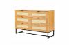 Picture of SAILOR 6 Drawer Chest with Rattan Design (Oak Colour)