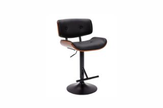 Picture of LIBERTY Bentwood Adjustable Swivel Gas Lift Bar Stool - Black
