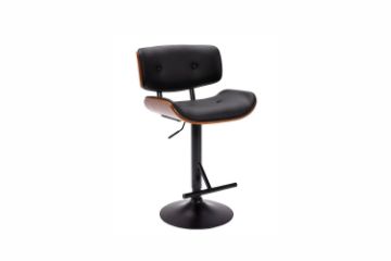 Picture of LIBERTY Bentwood Adjustable Swivel Gas Lift Bar Stool (Black/White)