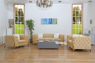 Picture of MANCHESTER Beige Sofa - 3+2+1 Set