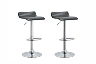 Picture of COSMO Adjustable Swivel Gas Lift Bar Stool (Black) - 2 Stools in 1 Carton