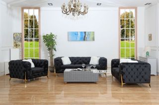 Picture of MANCHESTER Sofa (Black) - 3+2+1 Set