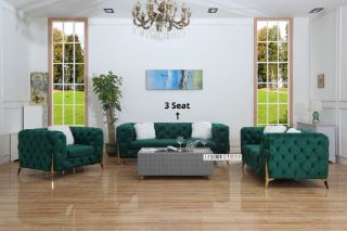 Picture of MANCHESTER Sofa (Green) - 3 Seater