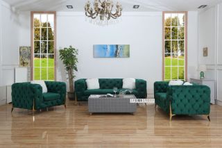Picture of MANCHESTER Sofa (Green) - 3+2+1 Set