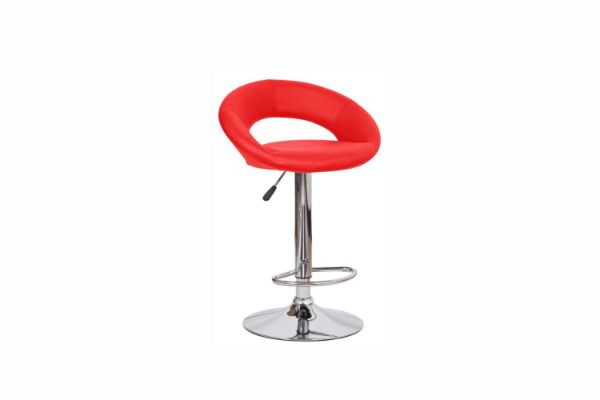 Picture of STANFORD Adjustable Swivel Gas Lift Bar Stool (Red)