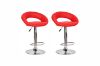 Picture of STANFORD Adjustable Swivel Gas Lift Bar Stool (Black/White/Red)