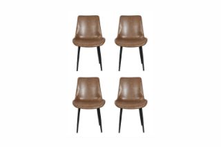 Picture of HAPPER Dining Chair - Set of 4 (Brown)