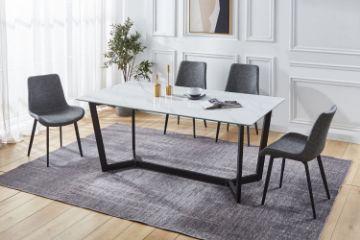 Picture of SUMBA 180 Sintered Stone Dining Table (White)