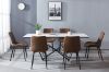 Picture of EVAN 7PC Sintered Stone 1.8M Dining Set (Brown Chairs)