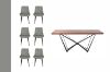 Picture of HAPPER 7PC 1.8M Dining Set (Brown Chairs)
