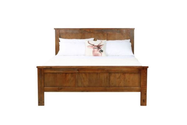 Picture of WOODLAND Bed Frame in Queen Size (Rustic Brown)