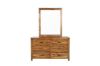 Picture of WOODLAND 6 DRW Dressing Table with Mirror (Rustic Brown) - Dressing Table + Mirror