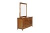 Picture of WOODLAND 6 DRW Dressing Table with Mirror (Rustic Brown) - Dressing Table