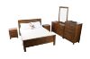 Picture of WOODLAND Bedroom Combo Set in Queen Size (Rustic Brown) - 6PC Combo Set