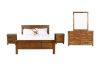 Picture of WOODLAND Bedroom Combo Set in Queen Size (Rustic Brown) - 5PC Combo Set