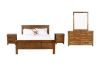 Picture of WOODLAND Bedroom Combo Set in Queen Size (Rustic Brown) - 4PC Combo Set