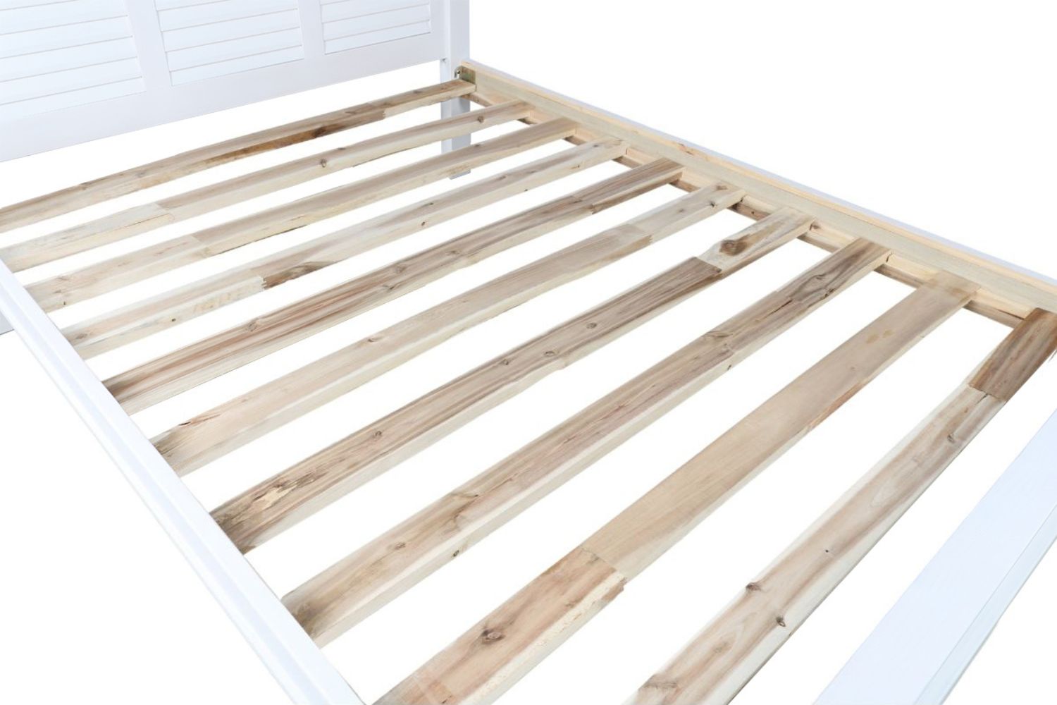 BICTON Bed Frame in Queen Size (White)