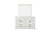 Picture of BICTON 9 DRW Dressing Table with Mirror (White) - Mirror