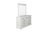 Picture of BICTON 9 DRW Dressing Table with Mirror (White) - Mirror