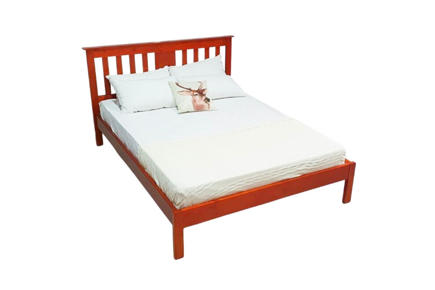 ROSEWOOD Bed Frame in Queen Size (Reddish Brown)
