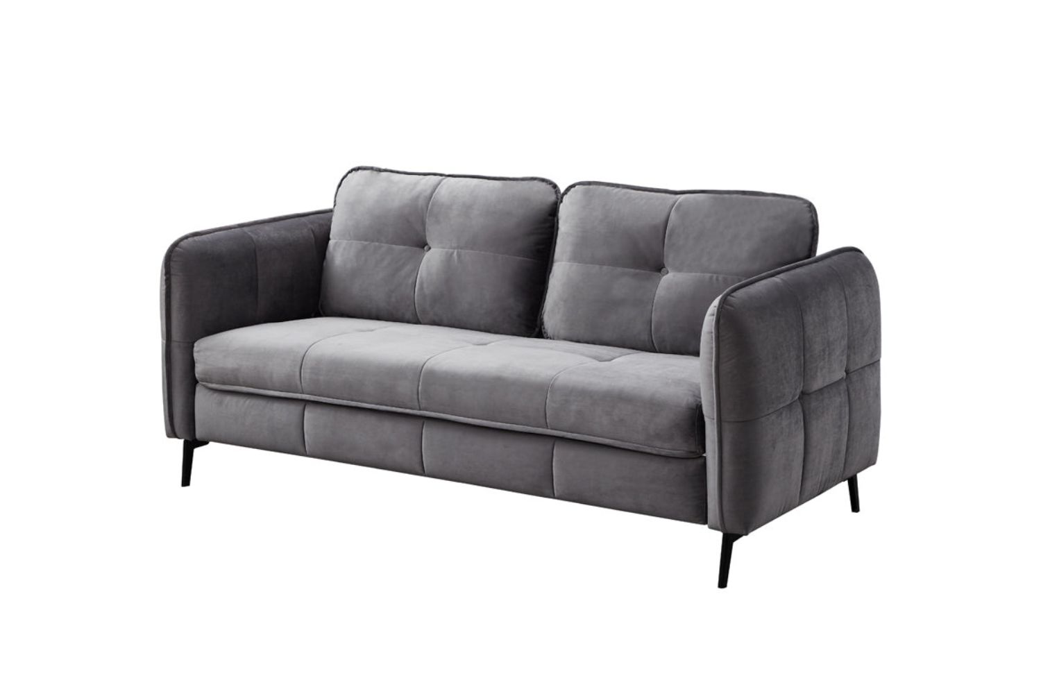 AMBERLEY 3+2 Seater Velvet Sofa (Grey)