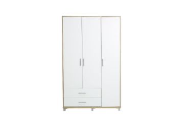 Picture of DUBLIN 3 DOOR 2 DRW Wardrobe (White + Oak Colour)