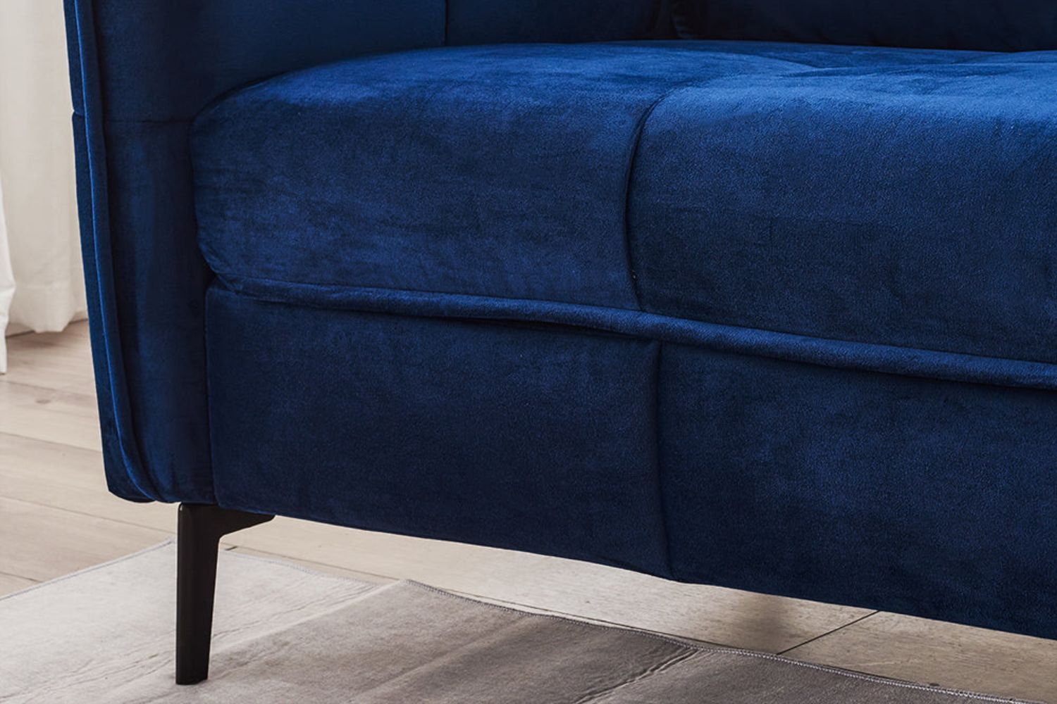 AMBERLEY Velvet Sofa (Blue) 2 Seater