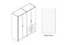 Picture of BESTA Wall Solution Modular Wardrobe - 4 DOOR 3 DRAWER (BFGHK)