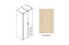 Picture of BESTA 2 DOOR 3 SHORT DRW Wall Solution Modular Wardrobe (BDE) - Oak Colour