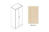 Picture of BESTA 2 DOOR Wall Solution Modular Wardrobe (AFG) - Oak Colour