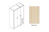 Picture of BESTA Wall Solution Modular Wardrobe -  3 DOOR 3 SHORT DRAWER (BDFG)