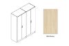 Picture of BESTA Wall Solution Modular Wardrobe - 4 DOOR (BFFGG)