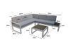 Picture of BELMOND Aluminum Sectional Outdoor Sofa Set (Light Grey Cushions + White Frame)